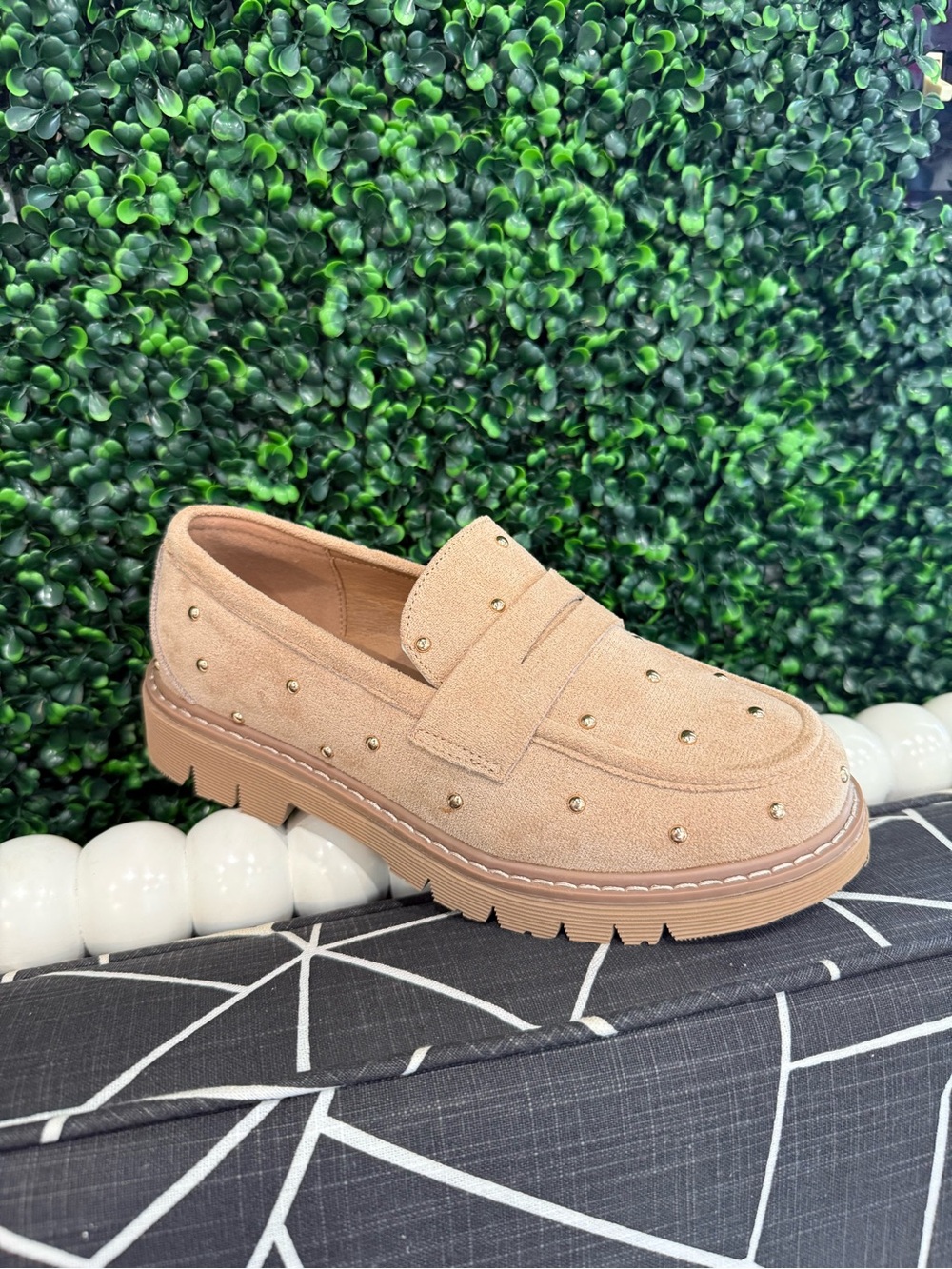 NEW Corkys Stud Muffin Sand Studded Loafers